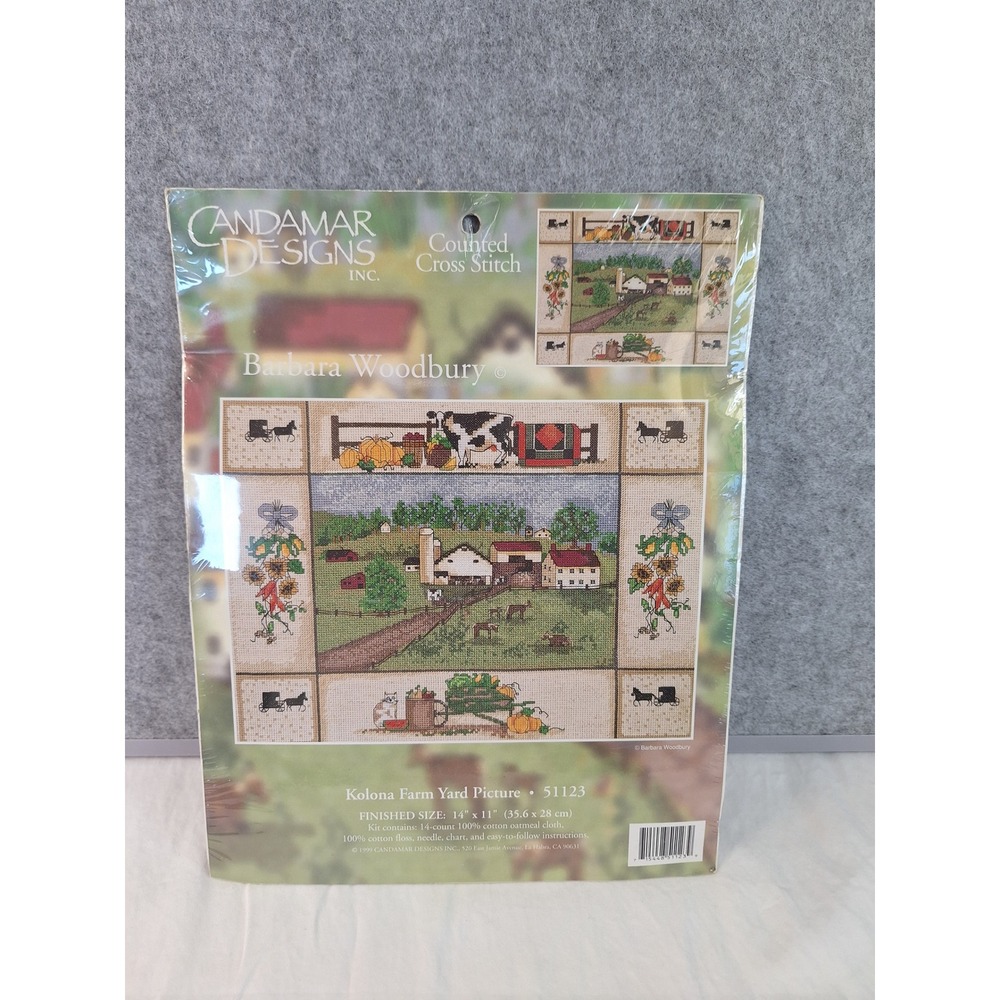 Candamar Designs Kolona Farm Yard Counted Cross Stitch Kit Barbara Woodbury